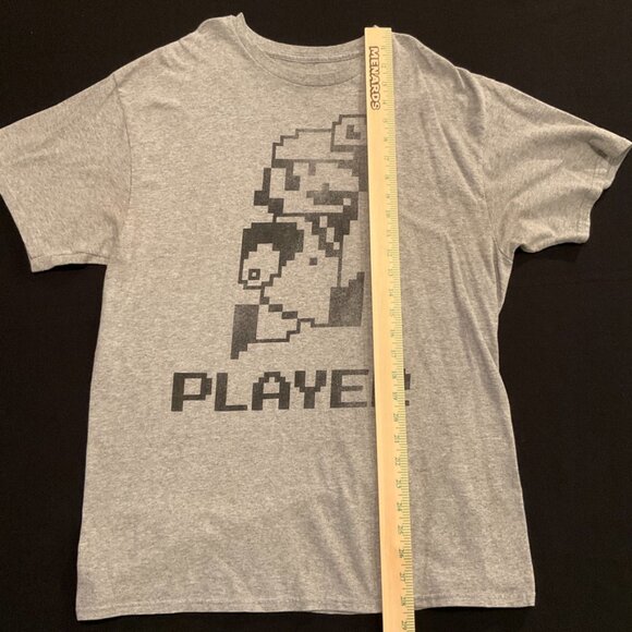 Nintendo Super Mario Player Grey Tee Shirt Mens Size Large - Picture 3 of 5